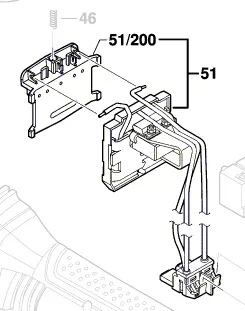 Module électronique porte-batterie GWS 18 V-LI / GGS 18 V-LI Bosch